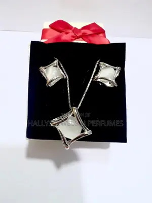 Jewellery Set, Tarnish-Free Rhodium Plated