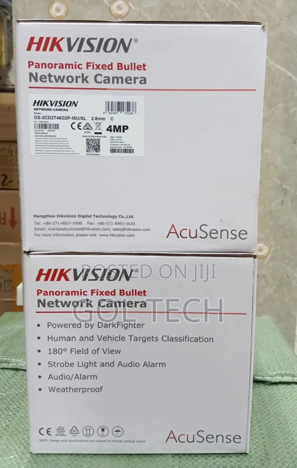 Hikvision Panoramic Ip Fixed Bullet Camera Ip 4mp Acusense