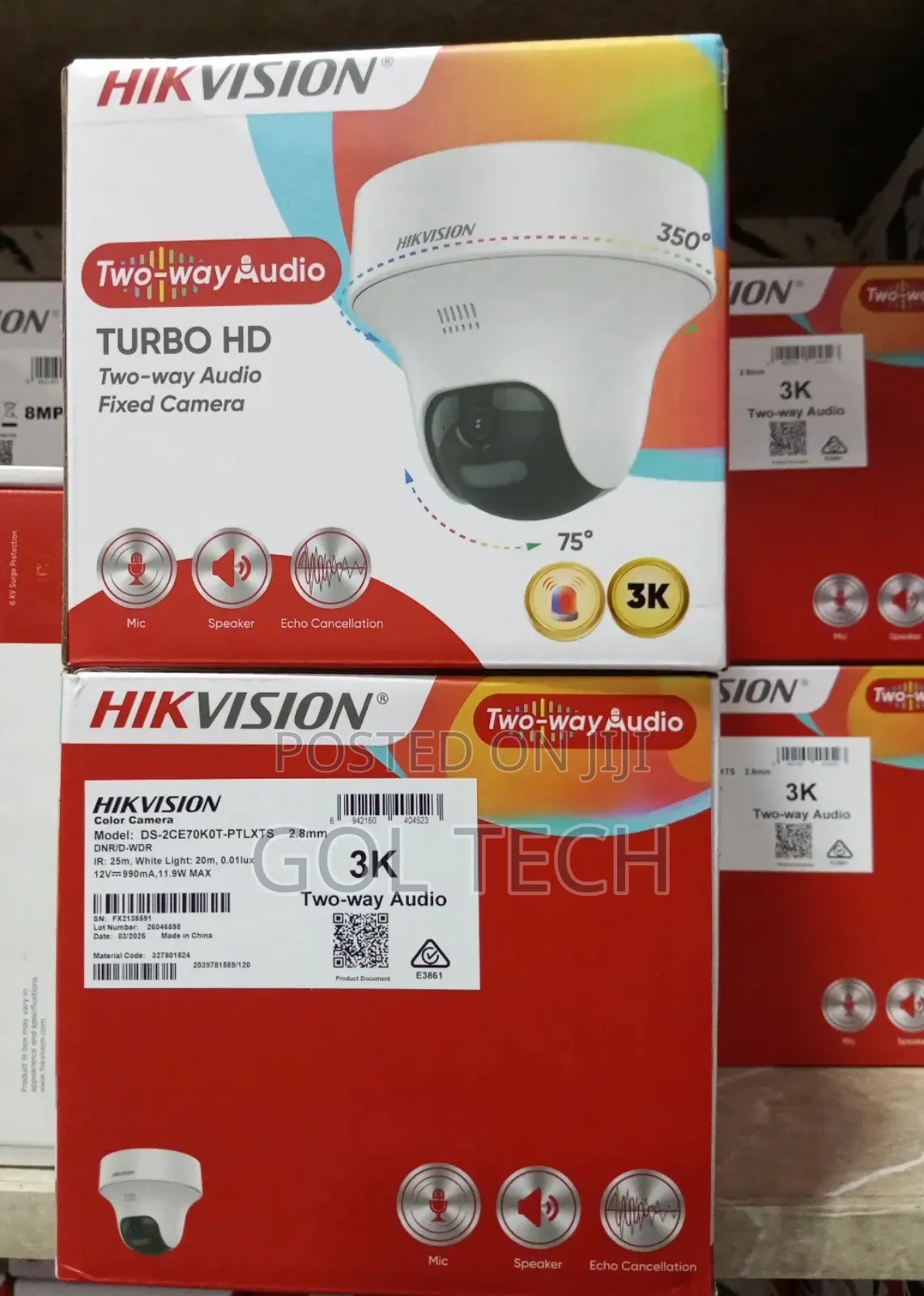 Hikvision or 5mp 2way Audio Camera Analog With Siren