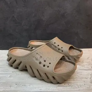 Unisex Crocs Echo Slides Brown