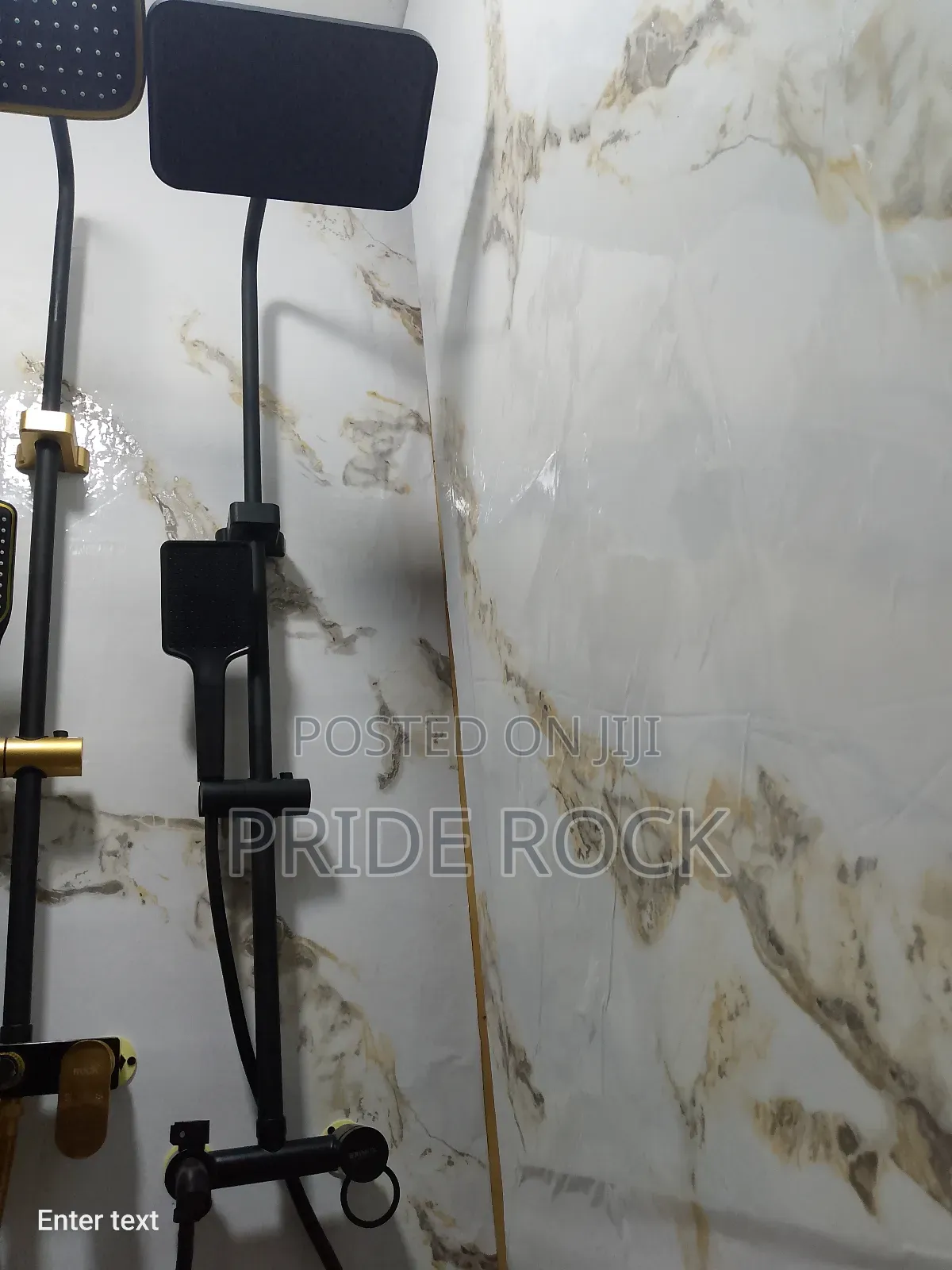 Shower Pole, Black Shower, Three in One