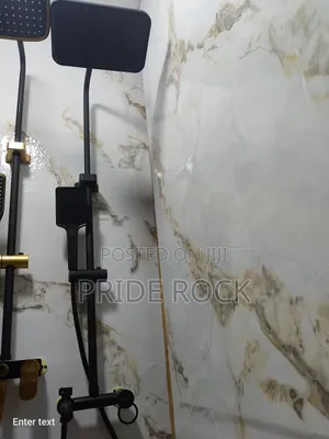 Shower Pole, Black Shower, Three in One