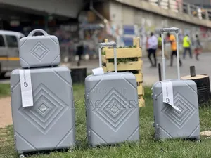 4set Anticrake Luggages With Cosmetic Bag in Ash Blue