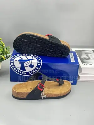 Birkenstock Sandals Leather Black Red