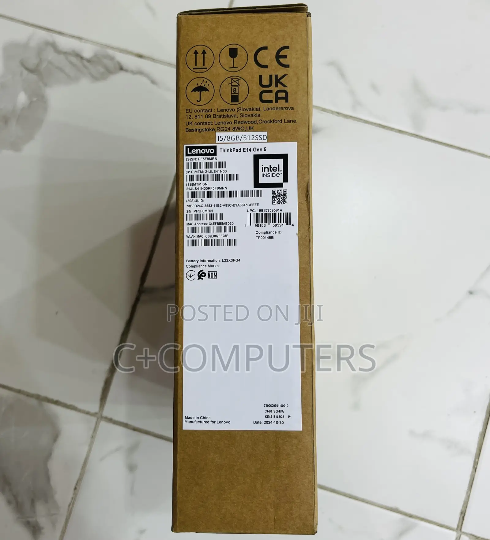 New Laptop Lenovo ThinkPad E14 G5 8GB Intel Core I5 SSD 512GB