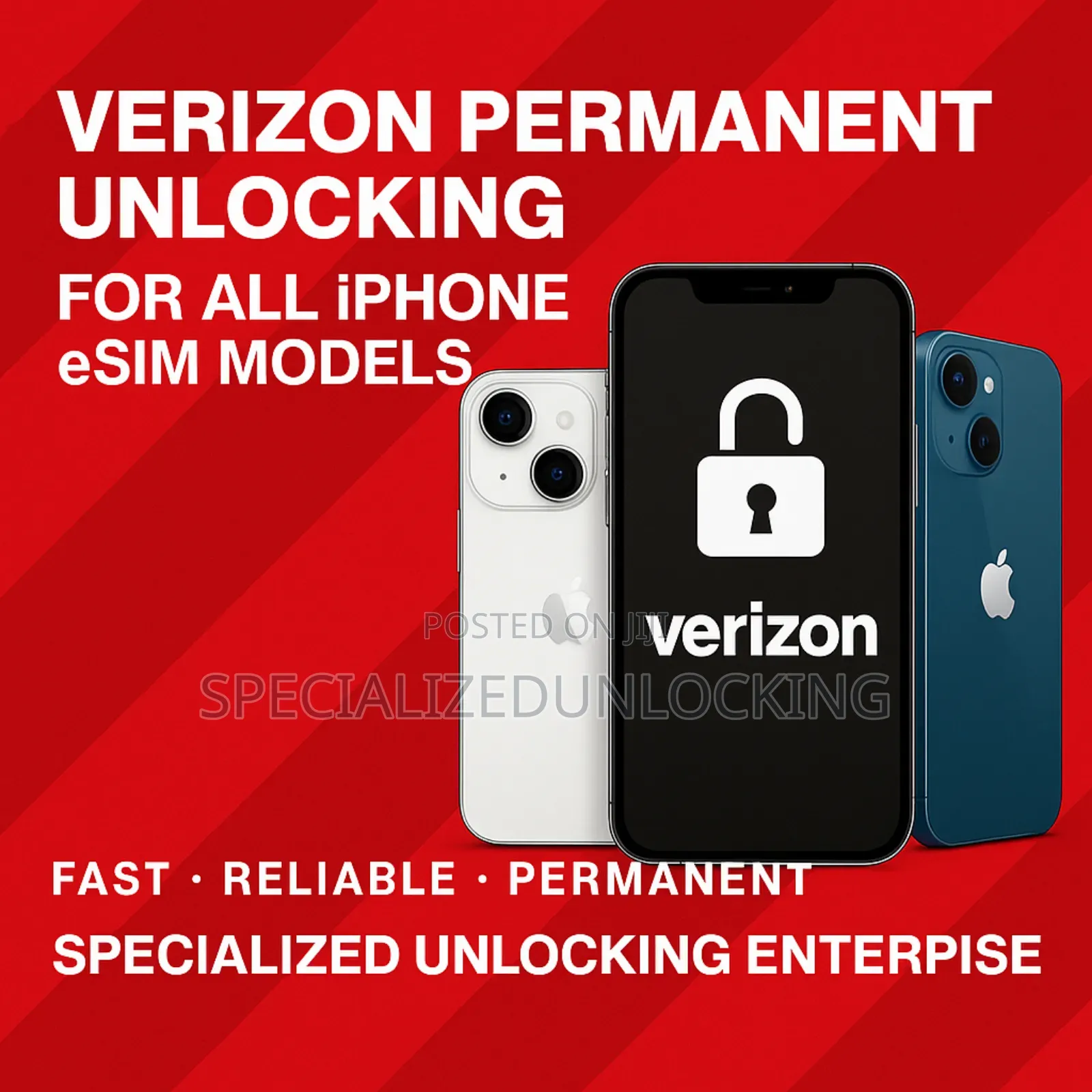 All iPhones Verizon Esim Permanent Unlocking