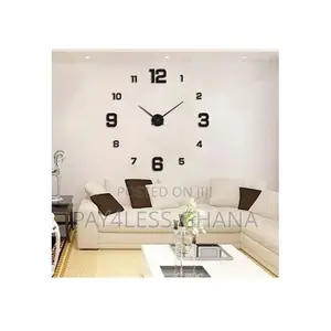 3d Diy Framless Large Wall Clock