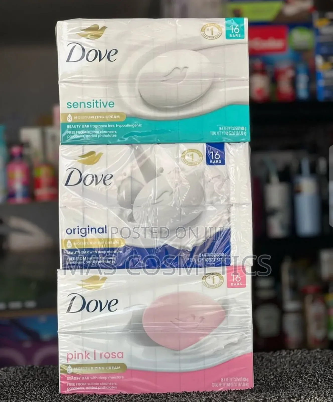 Dove Beauty Bar Soap, Original White, 3.75 Oz-16ct