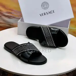 Versace Men’S Nantucket Cross Strap Sandal/Slippers