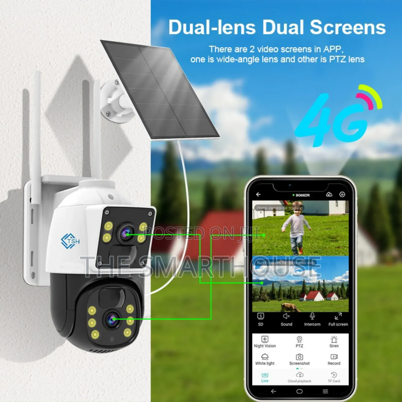 Smart Solar 4g Dual Lens CCTV (One Year Warranty)