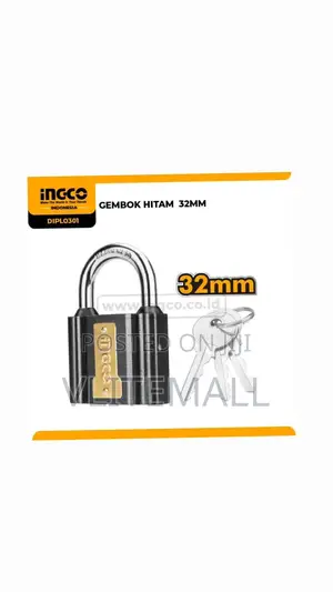 Ingco Heavy Duty Long Shackle Brass 32mm