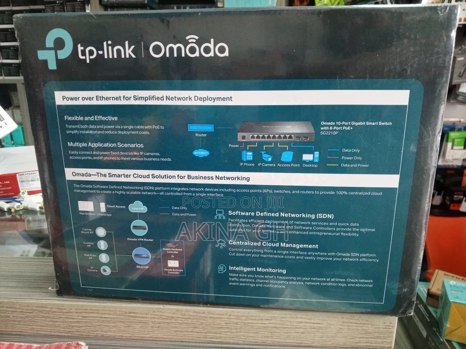 Tp-Link Omada 10 Port Gigabit Smart Poe+ Switch 61w Sg2210p