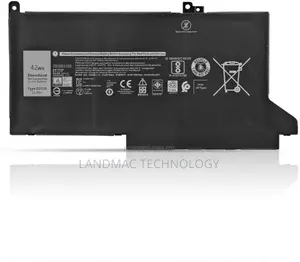 Dell Dj1j0, Latitude 7280 11.4v 42wh Li-Ion Laptop Battery