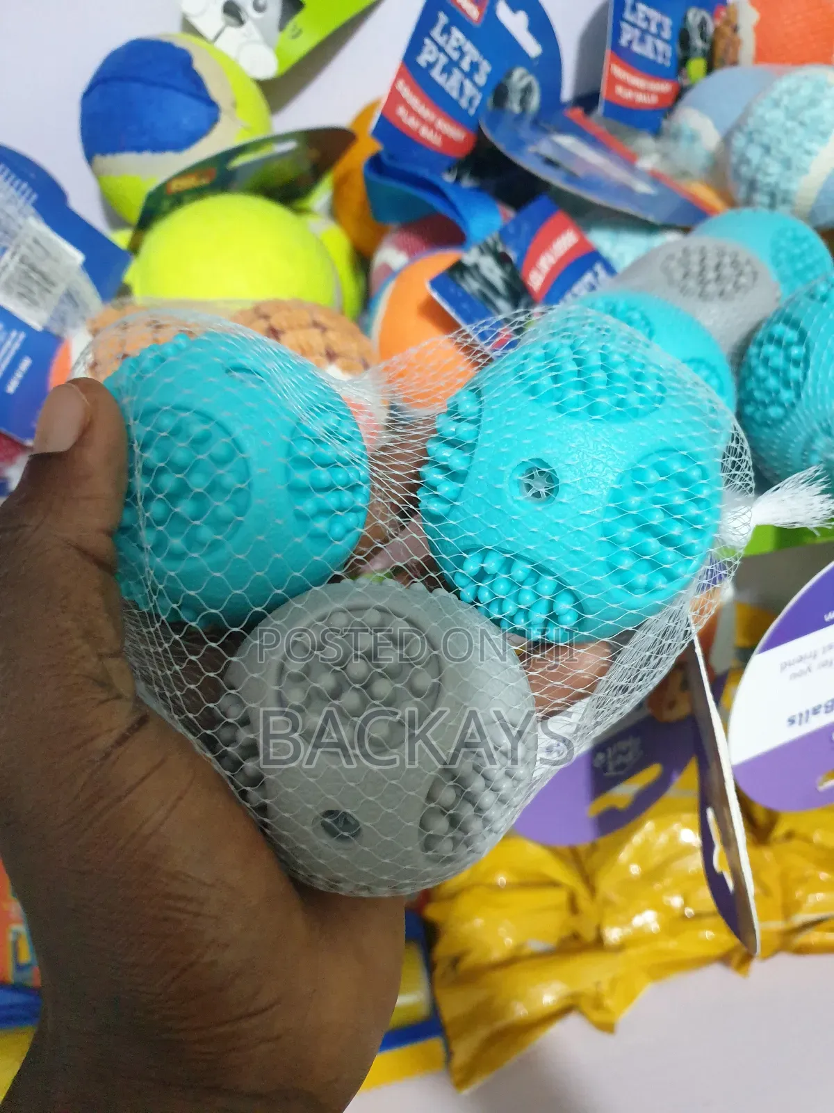 3 Pack Spiky Toy Balls for Dogs