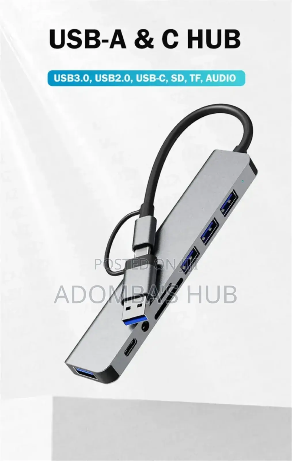8 in 1 Type C Hub Docking Station
