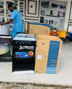 Efficiency Midea Black 4 Gas Oven 50x50 Cooker