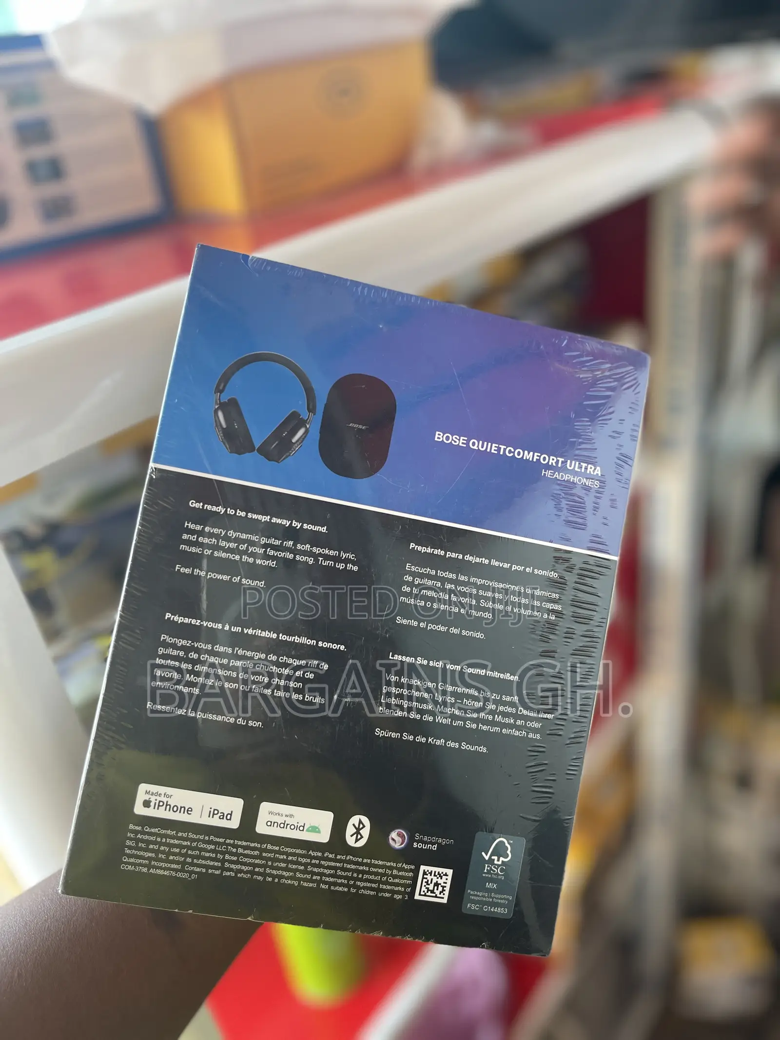 Bose Quiet Comfort Ultra Hybrid Headset With Protective Bag
