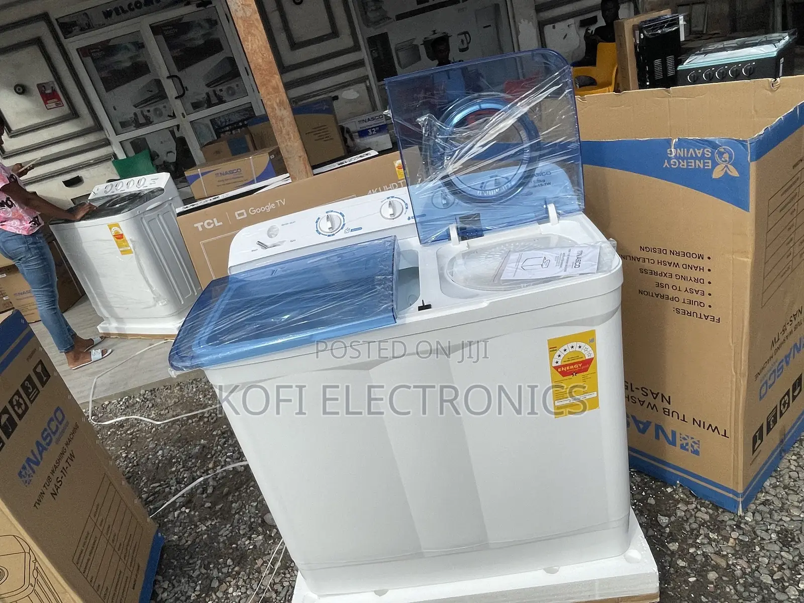 No Installation Needed Nasco 15kg Twin Tub Washing Machine
