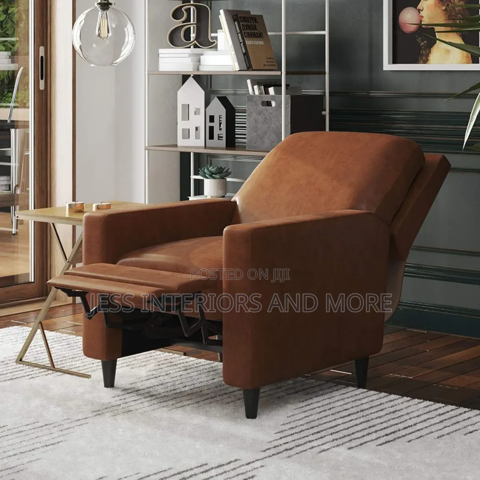 Recliner Accent Chair (Peanut Butter Colour)