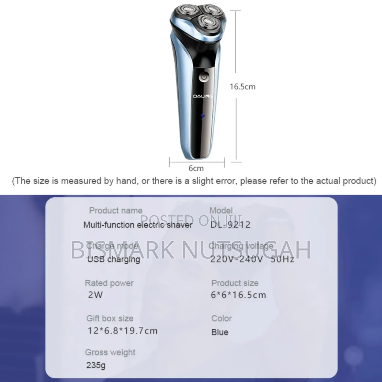 Electric Razor Triple Blade Shaver