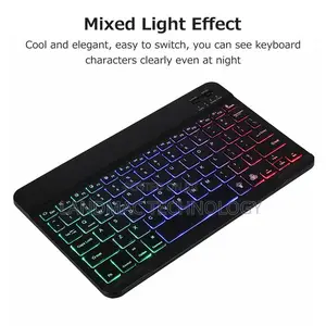Wireless Bt Keyboard Ultra-thin Rechargeable Mixed Light