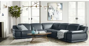 Macy's Furniture Daisley Leather Sofa With 2 Power Recliners