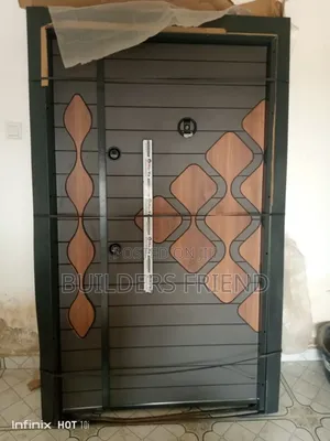 Modern Entrance Executive One Half Security Door Set
