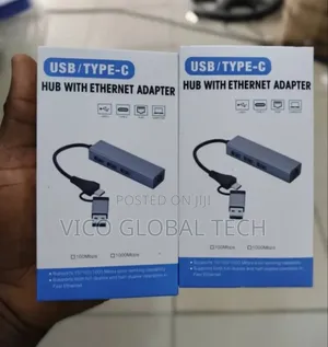 Usb/Type C Hub With Ethernet Adapter