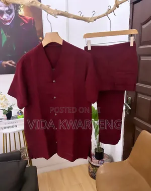 High Quality Men's Wine 2 Piece Kaftan