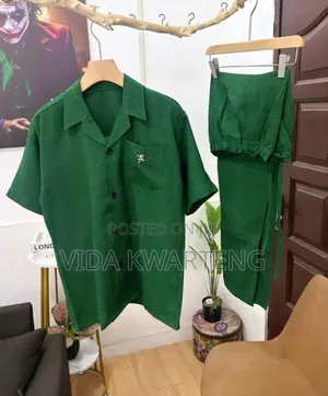 High Quality Green Men's 2 Piece Kaftan