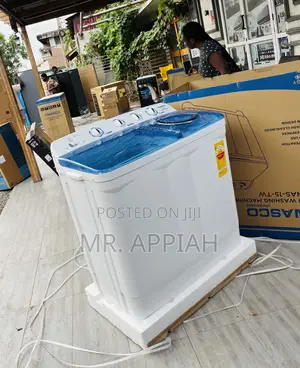 Top Load Electric Twin Tub 15kg Nasco Washing Machine.