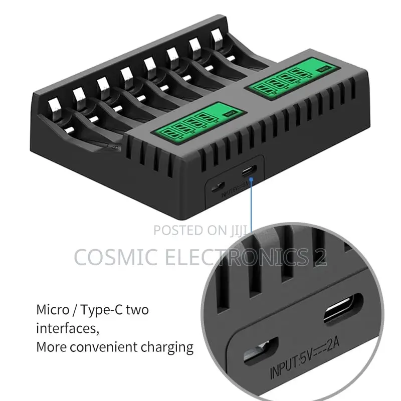 Manddlab LCD-006 Smart 8-Slot Battery Charger