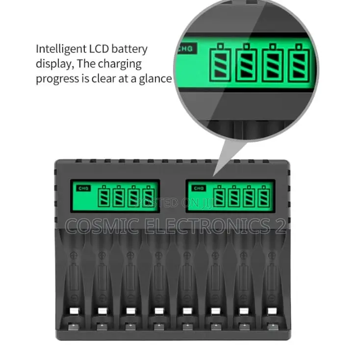 Manddlab LCD-006 Smart 8-Slot Battery Charger