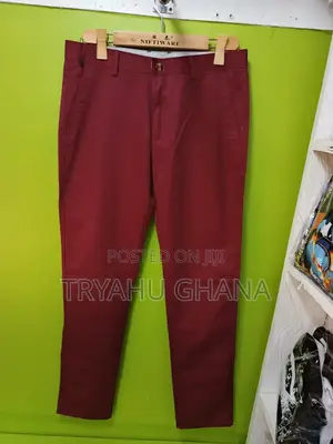 Wine Zara Khaki Trousers Made To Impress