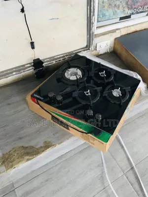 Perfect Ceramic 60cm 4 Gas Cooker Black Kenwood