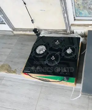 Smart Ceramic 4 Gas Cooker 60cm Black Kenwood