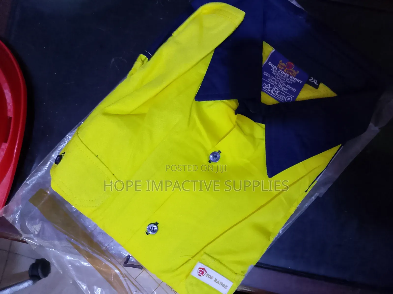 Mining Cotton Shirt - Yellow & Orange.