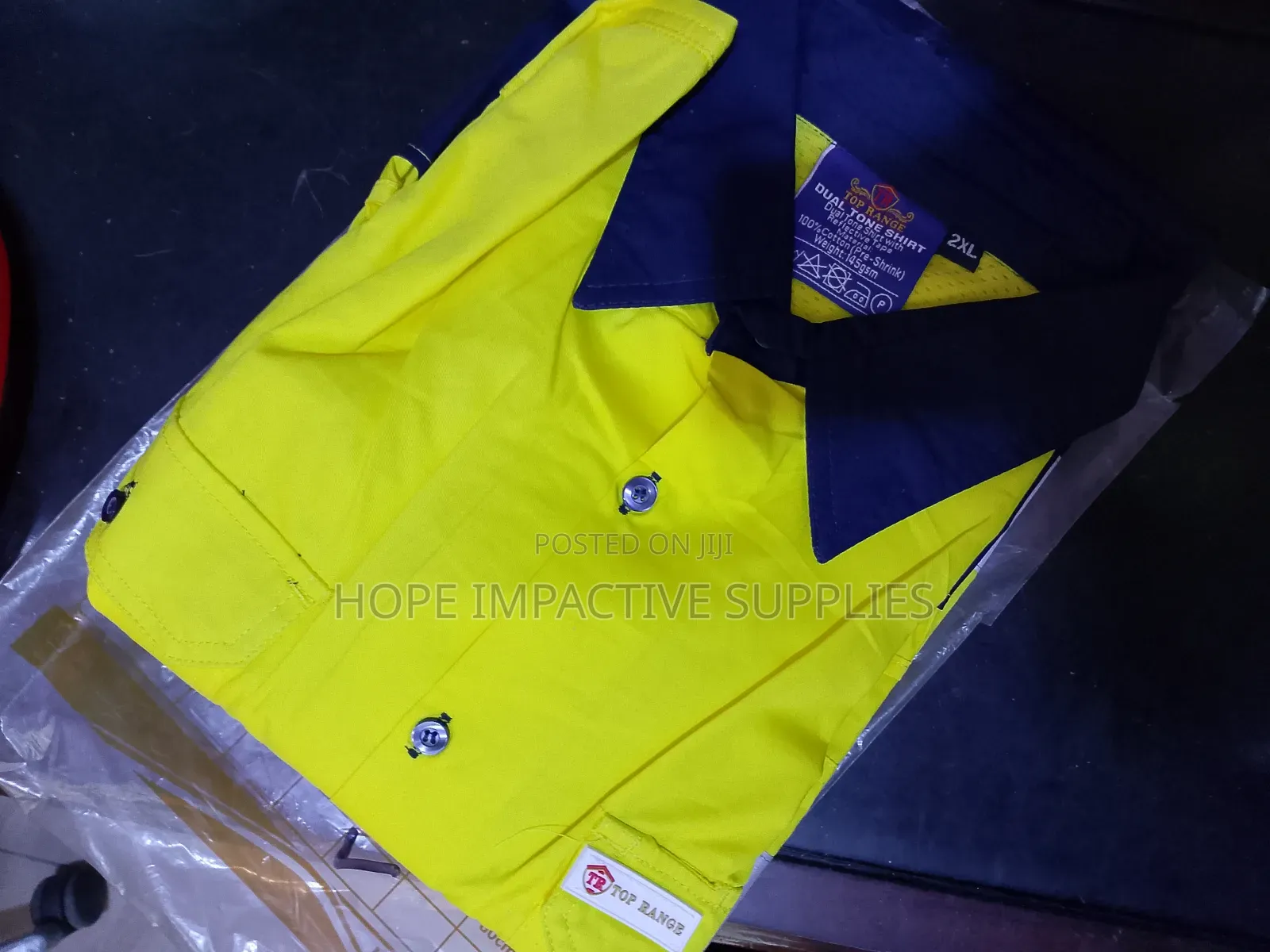 Mining Cotton Shirt - Yellow & Orange.