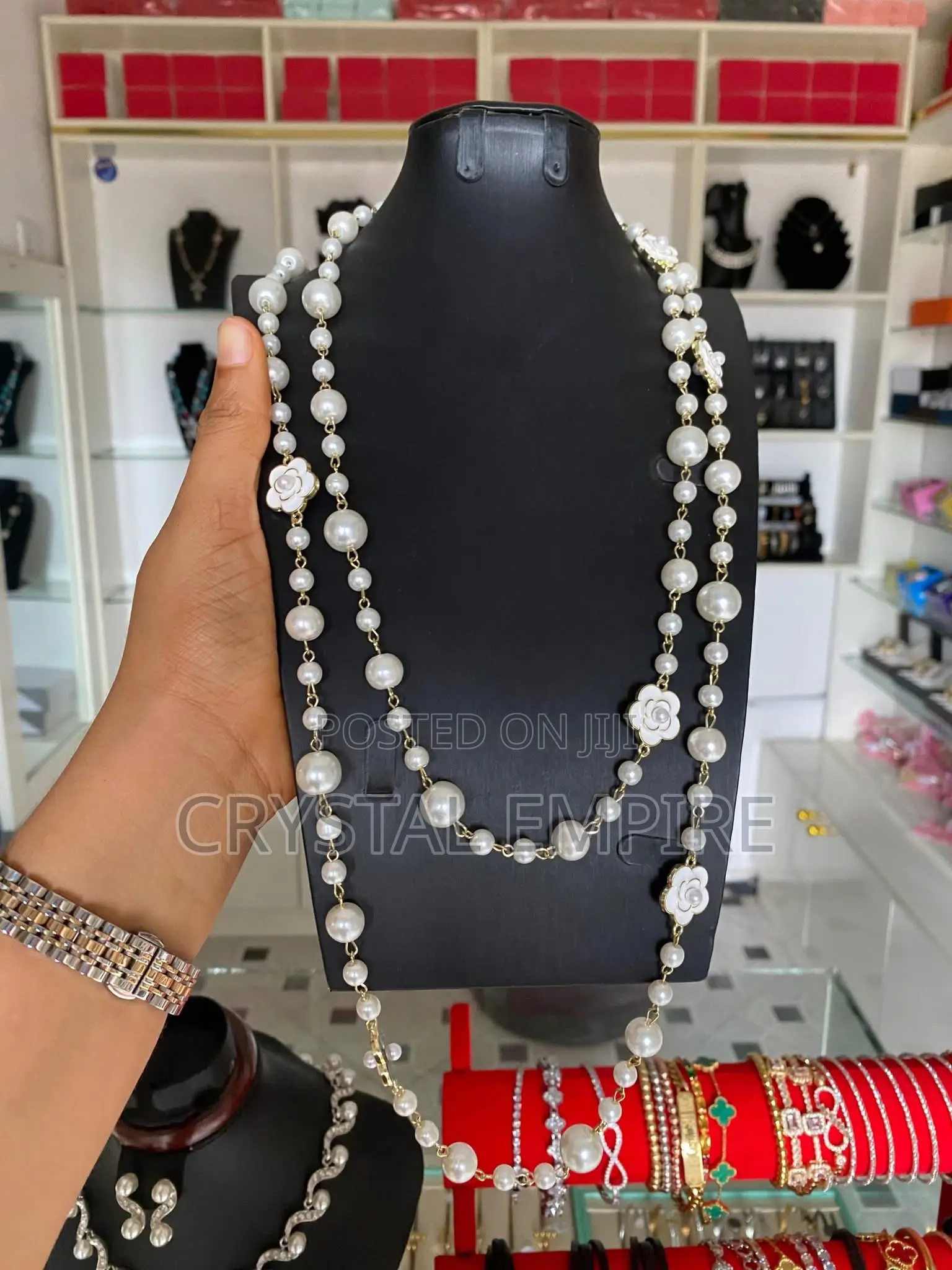 Long Pearl Necklace
