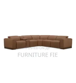 Lovro 6pc Leather Sectional With Recliners Console FRM Usa