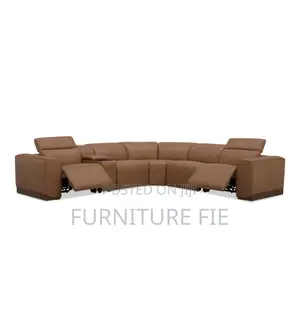 Lovro 6pc Leather Sectional With Recliners Console FRM Usa