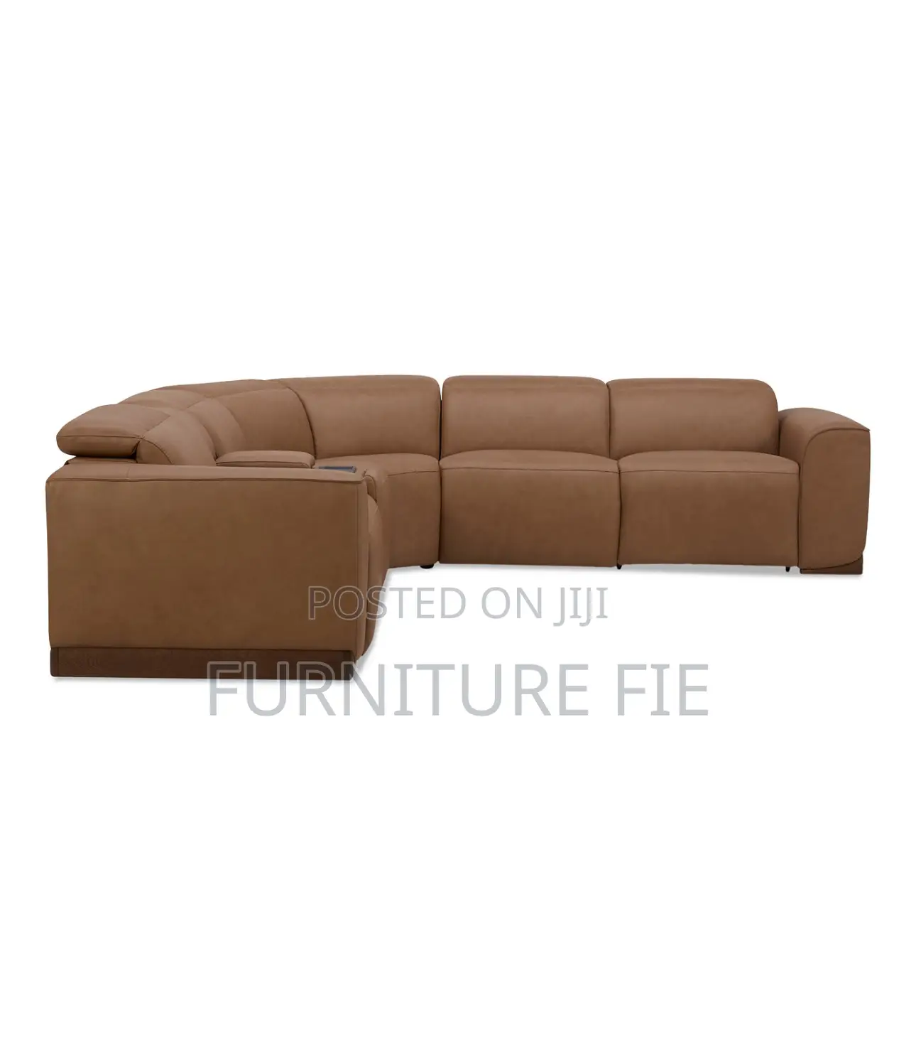 Lovro 6pc Leather Sectional With Recliners Console FRM Usa
