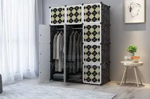12 Cubes Plastic Wardrobe With Shoe Rack