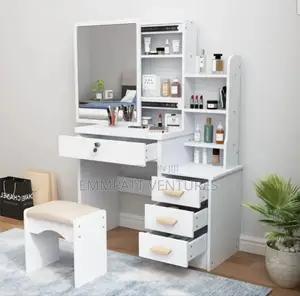 White Cute Dresser With Sections
