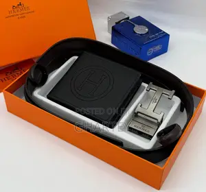 Hermes All Black Wallet/ Belt Combo - For Him