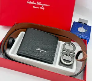 Ferragamo Wallet Reversible Belt in Black Brown