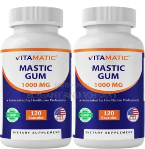 Mastic Gum 1000mg Per Serving Support Digestive Func 120caps