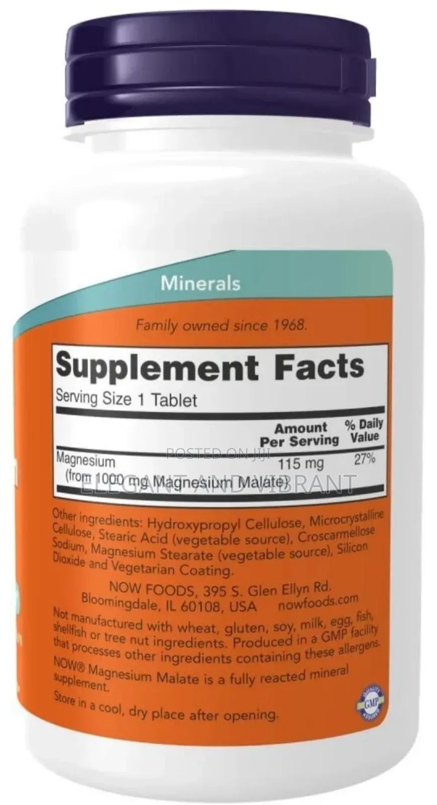 Magnesium Malate 1000mg-180 Tab|Nervous System Sup