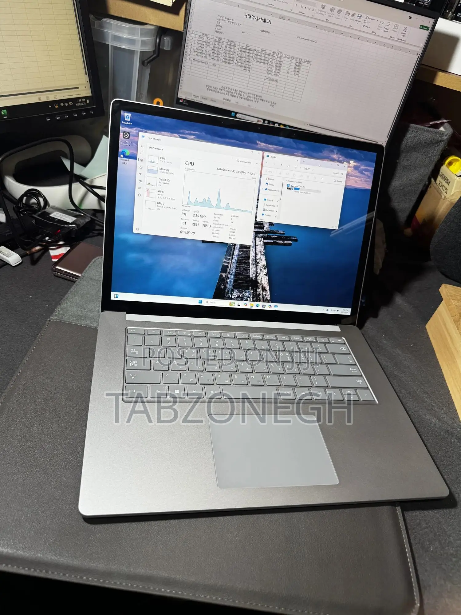 Laptop Microsoft Surface Laptop 5 8GB Intel Core I7 SSD 256GB