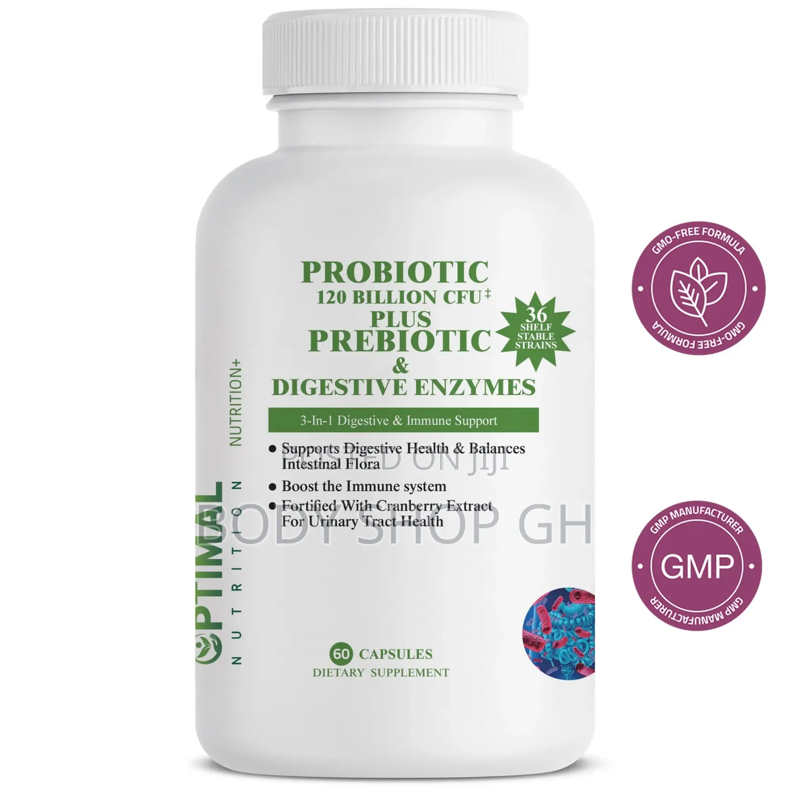 120 Billion Cfu Probiotic + Prebiotic With Cranberry Extract